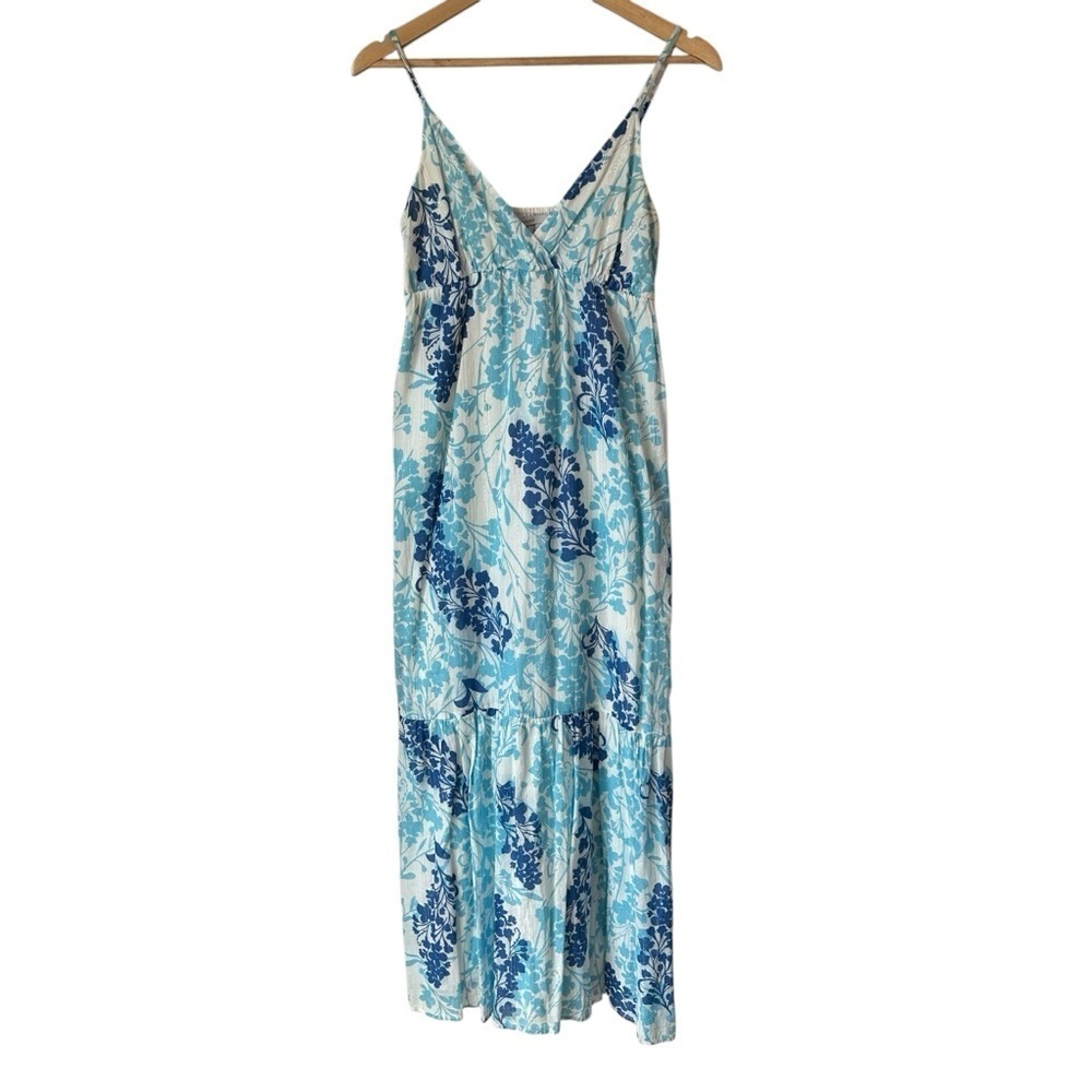 Old Navy Floral Blue and White Maxi Dress, Medium - Picture 4 of 12
